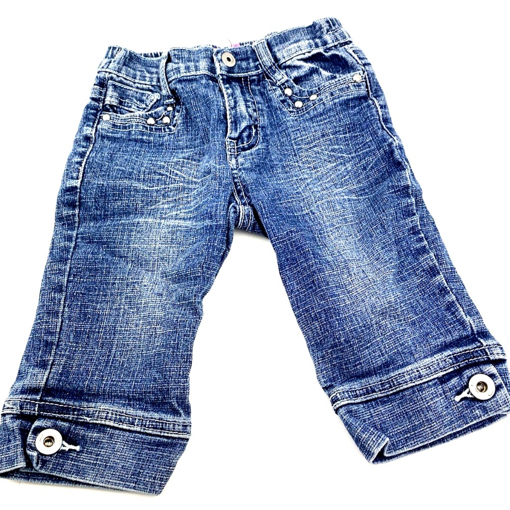 Girls Shorts Capri Size 5 Children Kids Bottoms Snap Apollo Elastic Pockets